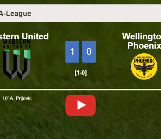Western United defeats Wellington Phoenix 1-0 with a goal scored by A. Prijovic. HIGHLIGHTS