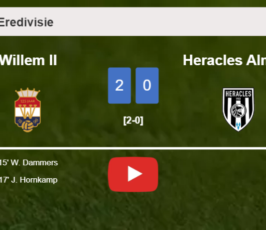 Willem II defeats Heracles Almelo 2-0 on Saturday. HIGHLIGHTS