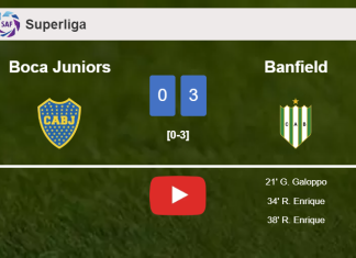 Banfield overcomes Boca Juniors 3-0. HIGHLIGHTS