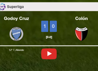 Godoy Cruz prevails over Colón 1-0 with a goal scored by T. Allende. HIGHLIGHTS