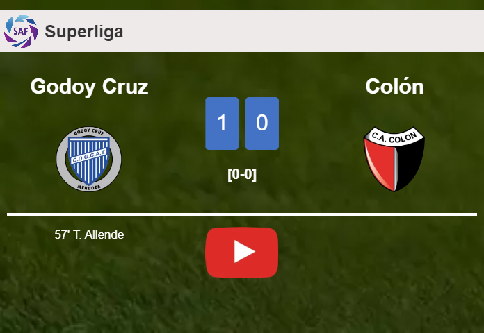 Godoy Cruz prevails over Colón 1-0 with a goal scored by T. Allende. HIGHLIGHTS