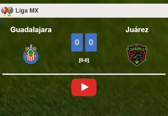 Guadalajara draws 0-0 with Juárez on Saturday. HIGHLIGHTS