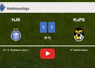 HJK and KuPS draw 1-1 on Saturday. HIGHLIGHTS