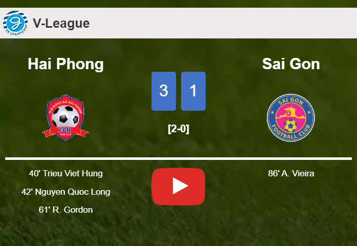 Hai Phong conquers Sai Gon 3-1. HIGHLIGHTS