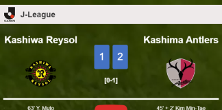 Kashima Antlers defeats Kashiwa Reysol 2-1. HIGHLIGHTS