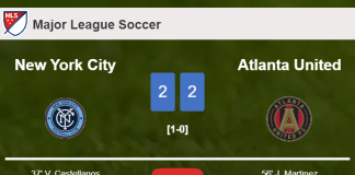 New York City and Atlanta United draw 2-2 on Sunday. HIGHLIGHTS