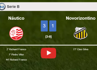 Náutico defeats Novorizontino 3-1 with 2 goals from R. Franco. HIGHLIGHTS