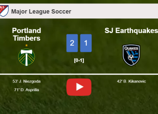 Portland Timbers recovers a 0-1 deficit to beat SJ Earthquakes 2-1. HIGHLIGHTS