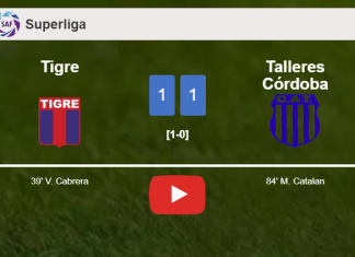 Tigre and Talleres Córdoba draw 1-1 on Saturday. HIGHLIGHTS