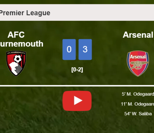 Arsenal defeats AFC Bournemouth 3-0. HIGHLIGHTS