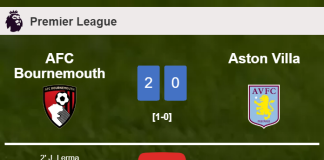 AFC Bournemouth defeats Aston Villa 2-0 on Saturday. HIGHLIGHTS