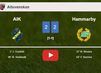 AIK and Hammarby draw 2-2 on Sunday. HIGHLIGHTS
