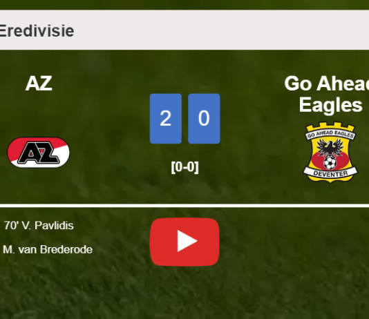 AZ prevails over Go Ahead Eagles 2-0 on Sunday. HIGHLIGHTS