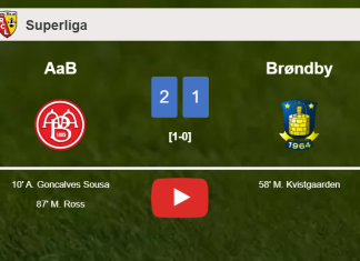 AaB snatches a 2-1 win against Brøndby. HIGHLIGHTS