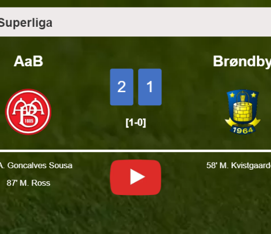 AaB snatches a 2-1 win against Brøndby. HIGHLIGHTS