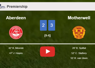 Motherwell overcomes Aberdeen after recovering from a 2-1 deficit. HIGHLIGHTS