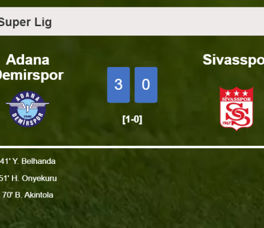 Adana Demirspor beats Sivasspor 3-0