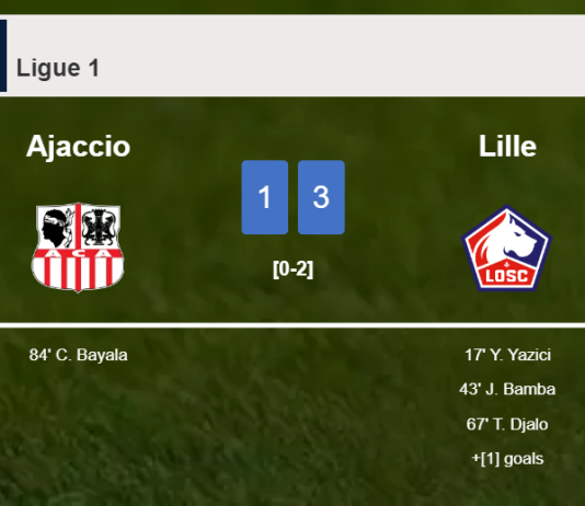 Lille tops Ajaccio 3-1