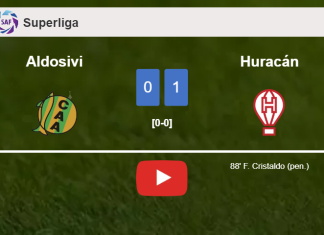 Huracán conquers Aldosivi 1-0 with a late goal scored by F. Cristaldo. HIGHLIGHTS
