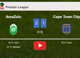 AmaZulu recovers a 0-1 deficit to defeat Cape Town City 2-1. HIGHLIGHTS