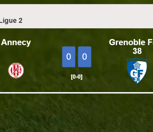 Annecy draws 0-0 with Grenoble Foot 38 on Saturday