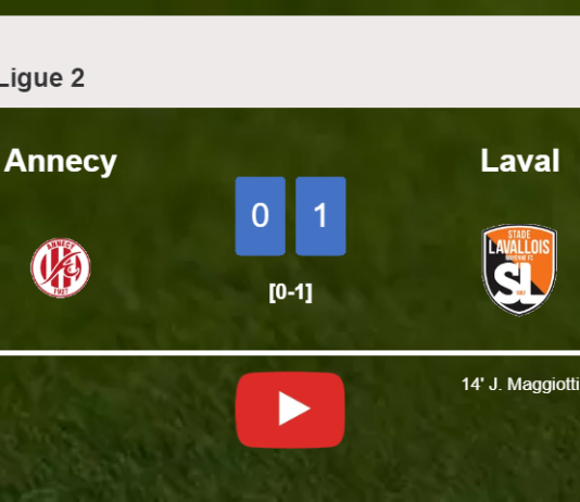 Laval prevails over Annecy 1-0 with a goal scored by J. Maggiotti. HIGHLIGHTS