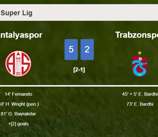 Antalyaspor demolishes Trabzonspor 5-2 with a great performance