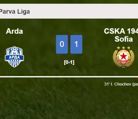 CSKA 1948 Sofia tops Arda 1-0 with a goal scored by I. Chochev