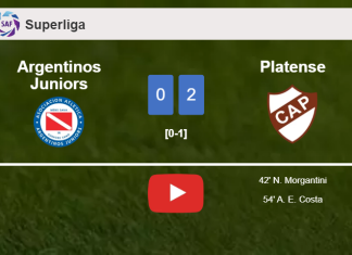 Platense conquers Argentinos Juniors 2-0 on Saturday. HIGHLIGHTS