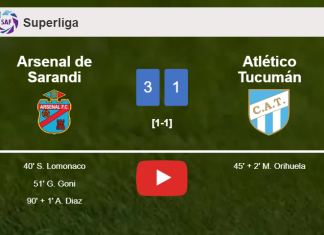 Arsenal de Sarandi beats Atlético Tucumán 3-1. HIGHLIGHTS