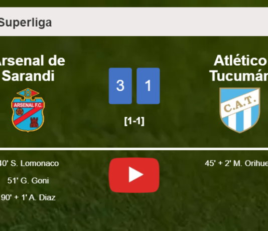 Arsenal de Sarandi beats Atlético Tucumán 3-1. HIGHLIGHTS