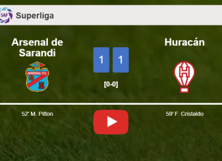 Arsenal de Sarandi and Huracán draw 1-1 on Friday. HIGHLIGHTS