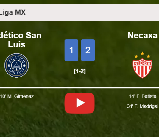 Necaxa recovers a 0-1 deficit to overcome Atlético San Luis 2-1. HIGHLIGHTS
