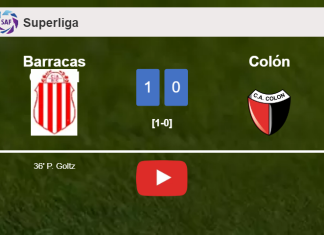 Barracas Central defeats Colón 1-0 with a late and unfortunate own goal from P. Goltz. HIGHLIGHTS