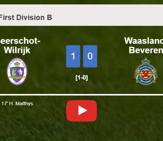 Beerschot-Wilrijk tops Waasland-Beveren 1-0 with a goal scored by H. Matthys. HIGHLIGHTS