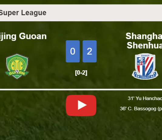 Shanghai Shenhua conquers Beijing Guoan 2-0 on Friday. HIGHLIGHTS