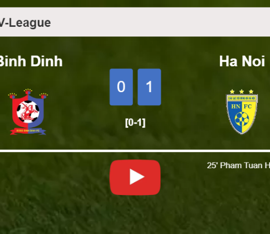 Ha Noi overcomes Binh Dinh 1-0 with a goal scored by P. Tuan. HIGHLIGHTS