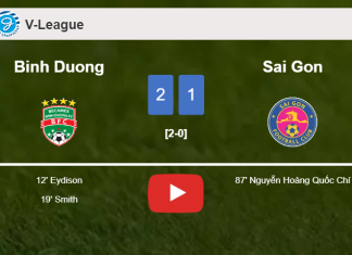 Binh Duong grabs a 2-1 win against Sai Gon. HIGHLIGHTS