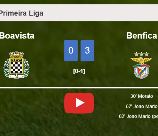 Benfica prevails over Boavista 3-0. HIGHLIGHTS