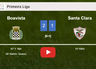 Boavista recovers a 0-1 deficit to top Santa Clara 2-1. HIGHLIGHTS
