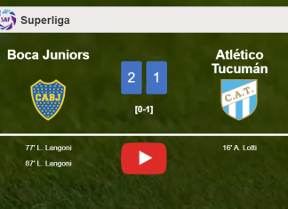 Boca Juniors recovers a 0-1 deficit to top Atlético Tucumán 2-1 with L. Langoni scoring a double. HIGHLIGHTS