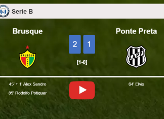 Brusque grabs a 2-1 win against Ponte Preta. HIGHLIGHTS