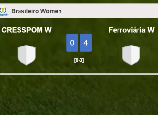Ferroviária W overcomes CRESSPOM W 5-0 after playing a incredible match