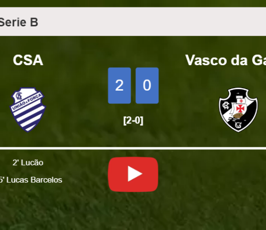 CSA surprises Vasco da Gama with a 2-0 win. HIGHLIGHTS