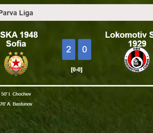 CSKA 1948 Sofia defeats Lokomotiv Sofia 1929 2-0 on Sunday