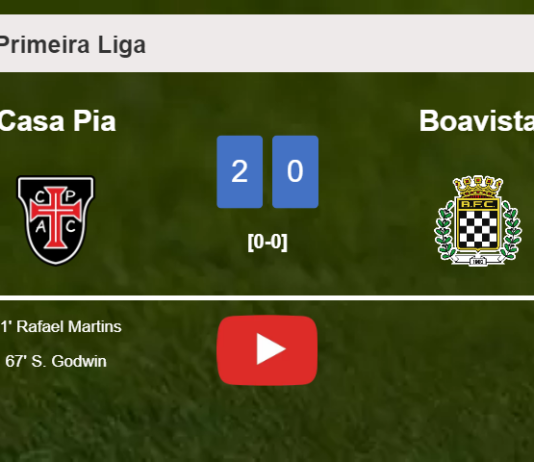 Casa Pia overcomes Boavista 2-0 on Sunday. HIGHLIGHTS