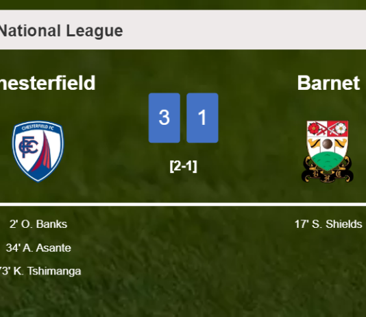 Chesterfield conquers Barnet 3-1
