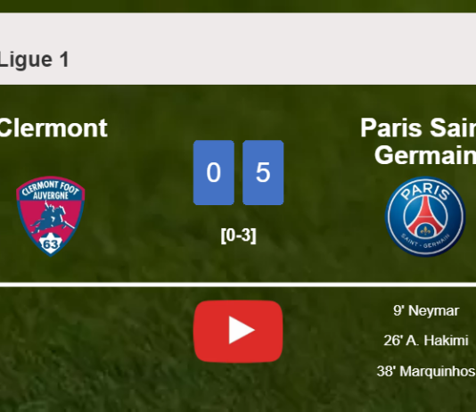 Paris Saint Germain overcomes Clermont 5-0 after playing a incredible match. HIGHLIGHTS