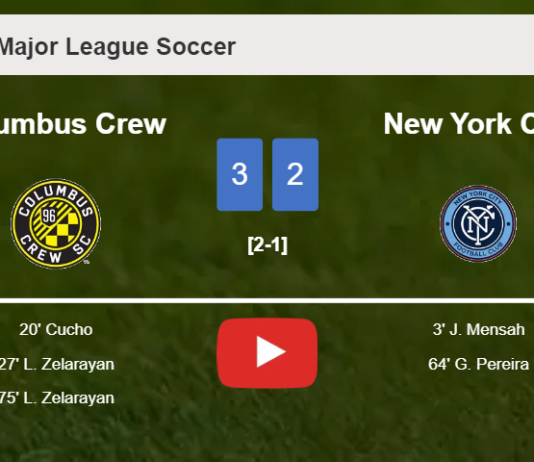 Columbus Crew beats New York City 3-2. HIGHLIGHTS
