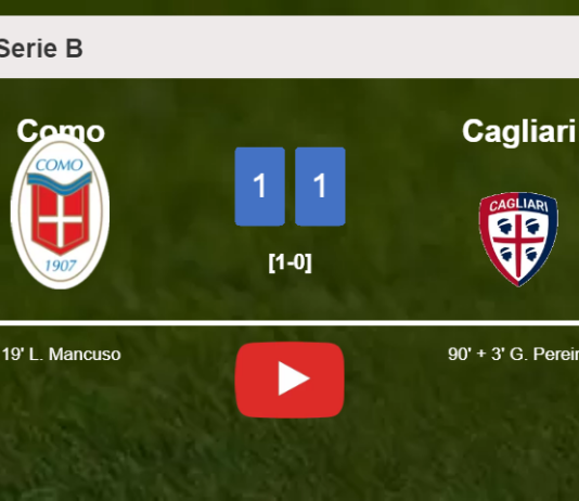 Cagliari clutches a draw against Como. HIGHLIGHTS